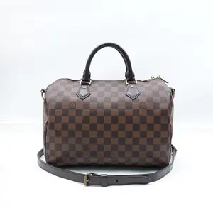 Pre-owned Louis Vuitton Canvas Shoulder Bags Speedy 30 Bandoulière Damier Ebene Coated Shoulder Bag T10372804