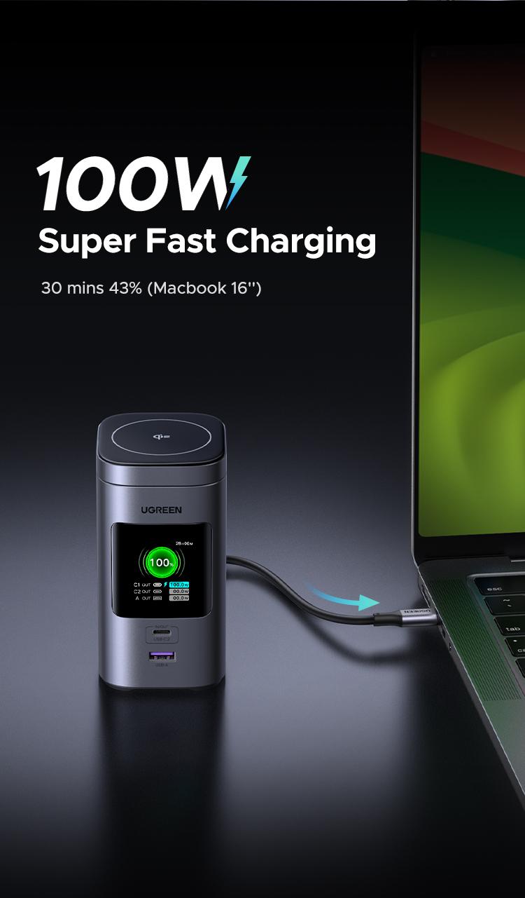 UGREEN Nexode Power Bank 20000mAh 145W PD 3.0 Portable Charger 72Wh Qi2 Certified 15W Wireless Fast Charging Magsafe Battery Pack 2C1A with TFT Display for iPhone 17/16 Series/MacBook/iPad,September Restock，TikTokShopBlackFriday ,TikTokShopJumpstartSale