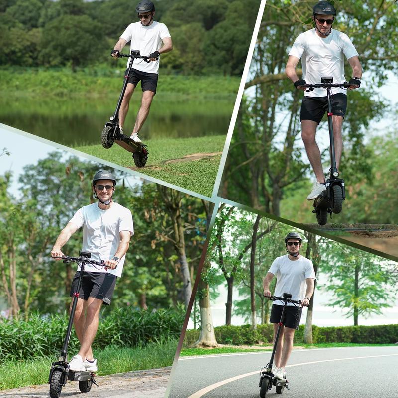 【New Year Sale】 Off Road Powerful Electric Scooter, 10' Pneumatic Tires, LED Screen Design, Double Suspension, APP Control, Adult Commuting Electric Scooter