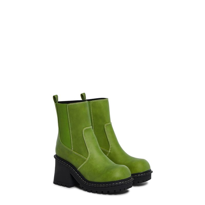 Off The Record Ankle Boots - Green