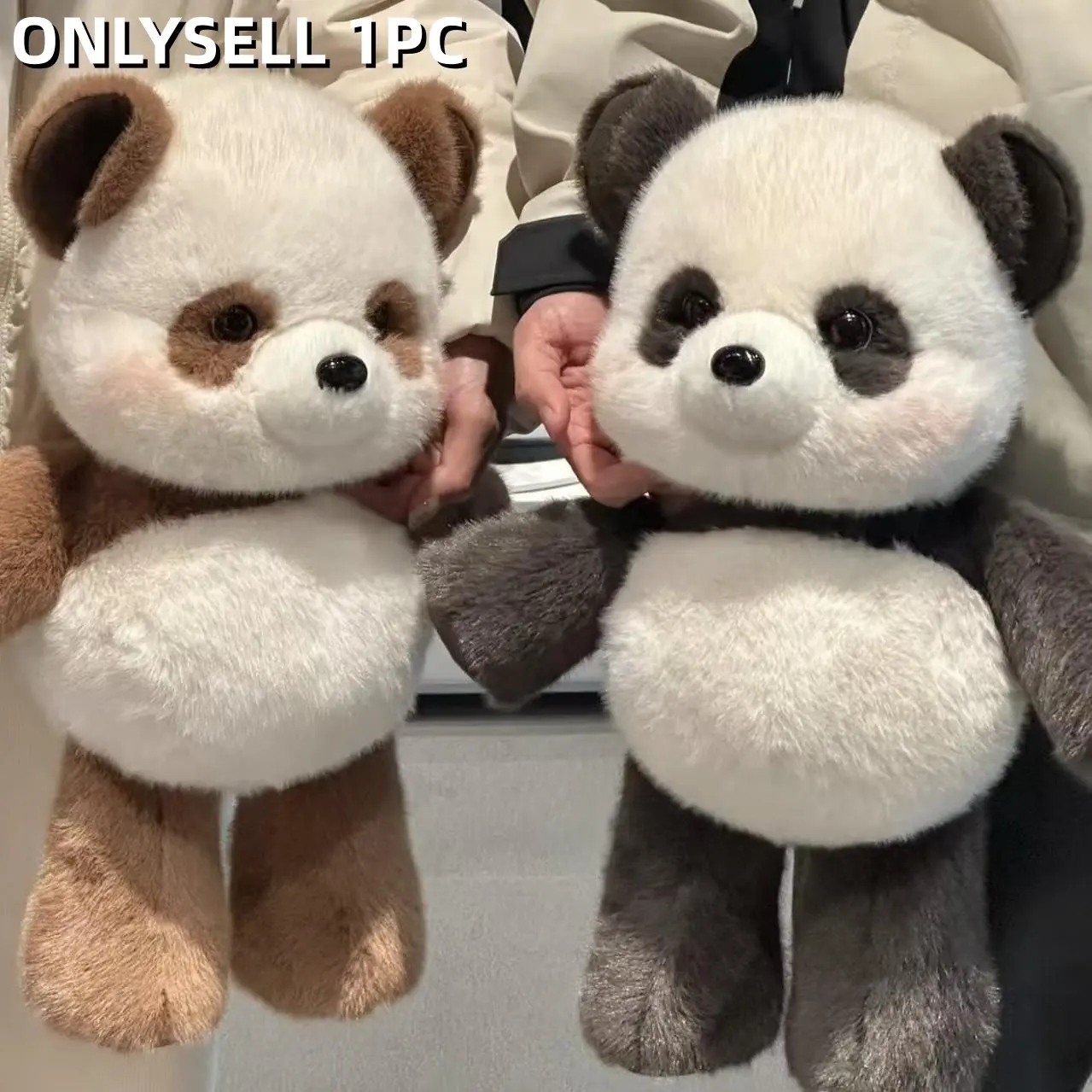 Panda Plush Toy, Cute Huggable Soft Adorable Stuffed Animal Panda Doll, Soft Cuddly Plushie, Cuddly Stuffed Animals, 45cm Fluffy Panda Pillow, Stuffed Animal Gifts, Perfect Gift for Kids, Adults, Home Decor, Cute Animal Design