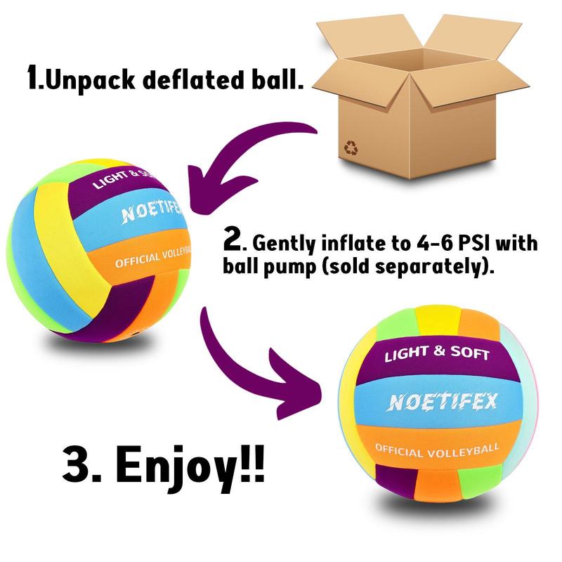 Soft Volleyball - Super Safe & Quiet for Kids Perfect for Indoor Games & Practice indoor outdoor gift Lightweight