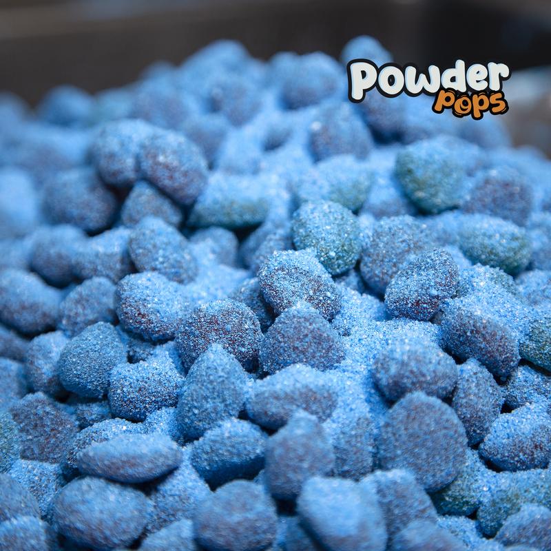 PowderPops Trio Pack Cotton Candy Gusher Bursts 6OZ + Sour Blue Raspberry 6OZ + Sour Watermelon 6OZ Viral Candy Snack - Sweet, Sour