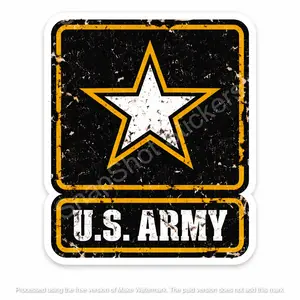 Set of 6 - 3" Inch Department of US United States Army Veteran Military Distressed Sticker/Decal 10