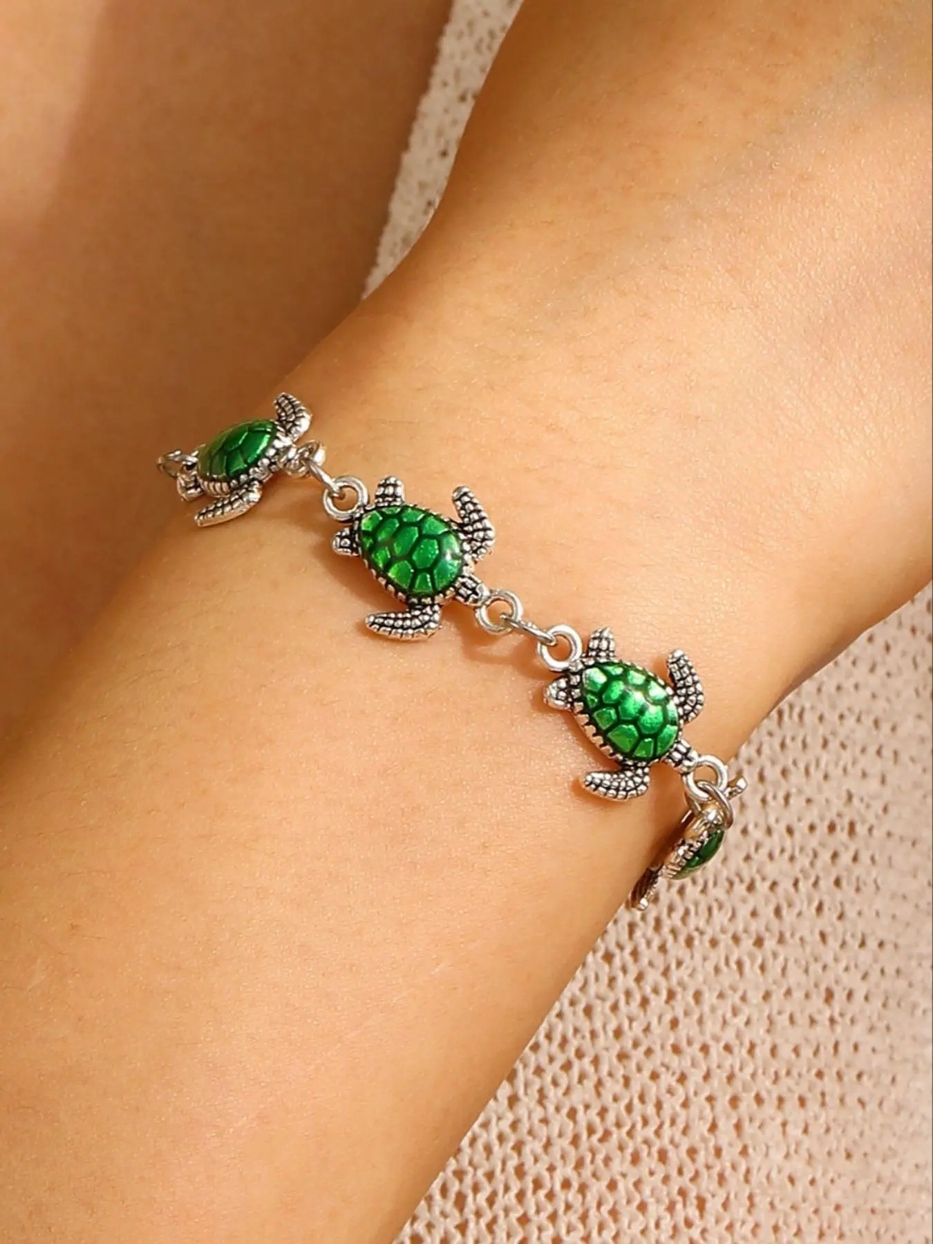 Fashionable Turtle Charm Decor Bracelet, Fashion Jewelry for Party, Daily Clothing Decor, Trendy All-match & Exquisite Jewelry for Birthday Gift, Stackable Bracelets, Trendy Bangle