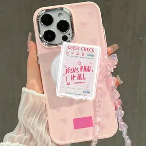 Funny Christian Phone Grip, Guest Check Magsafe Grip, Kindle Decoration, Phone Holder, Faith Scripture Gifts Gift For Her, He Paid It All