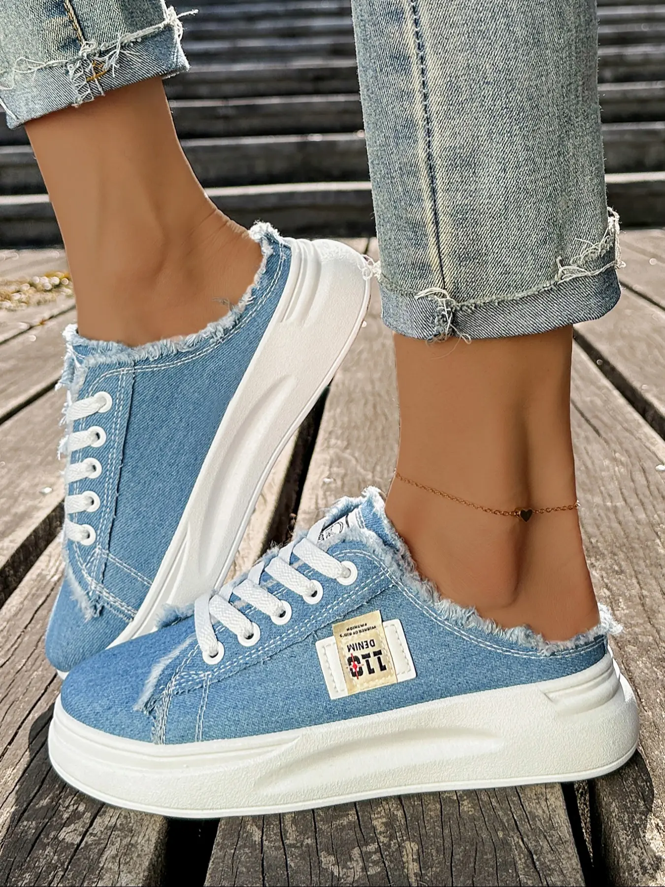 Women's Thick Sole Casual Trainer Sneakers, Lace-Up Athletic Sports & Walking Shoes, All-Season Wear, Versatile and Comfortable, Perfect for Daily Use, Footwear