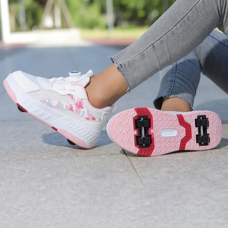 Hot Casual Cool Low Top Roller Skateboard Shoes For Boys, Breathable Lightweight Anti Slip Roller Skate Shoes For Indoor Outdoor, Spring And Autumn Hot Casual Cool Low Top Roller Skateboard Shoes For Boys, Breathable Lightweight Anti Slip Roller Skate Shoes For Indoor Outdoor, Spring And Autumn