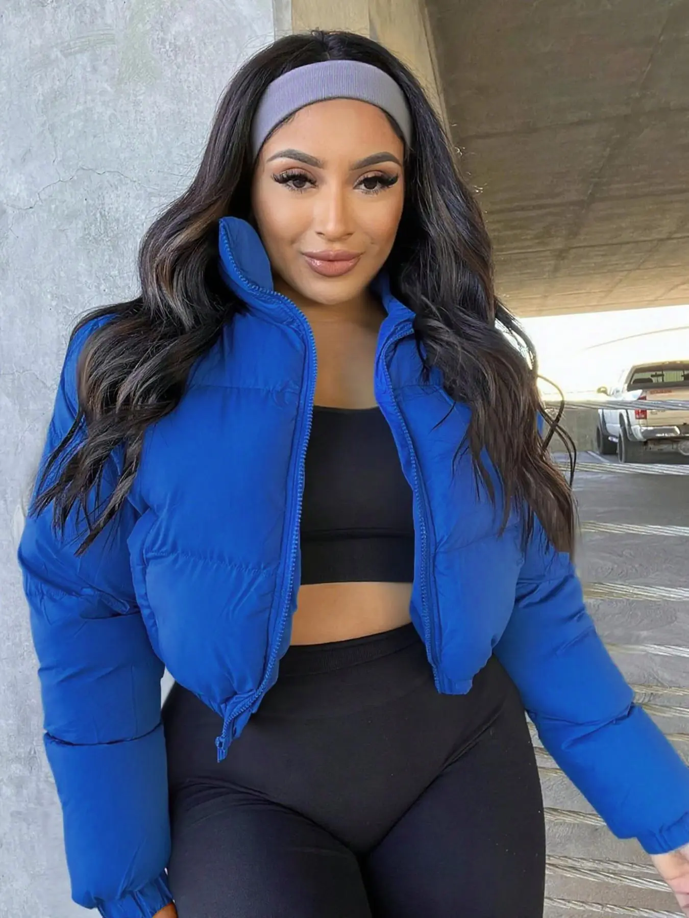 Women's Fall Winter Casual Quilted Puffer Short Jacket Coat, Fall Jackets, Thick Kint Fabric Plain Pattern, Style Outerwear for Ladies, Tops