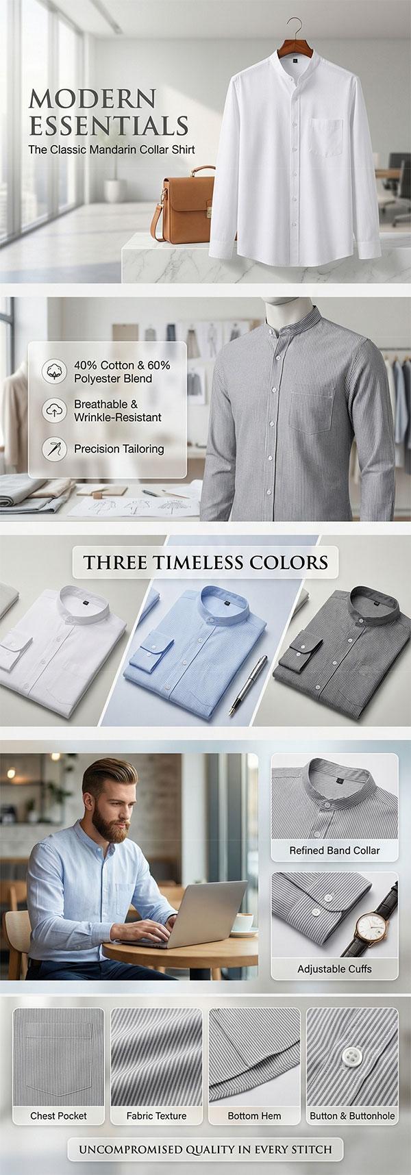 【3PCS】Men's dress shirt; Waterproof, oil-proof, and stain-proof; Four-way stretch; Long sleeves with collar; Solid color; Wedding Dating; Casual; Breathable. camisas  mangalarga  para  hombres