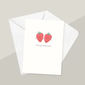 I Love You Berry Much Greeting Card