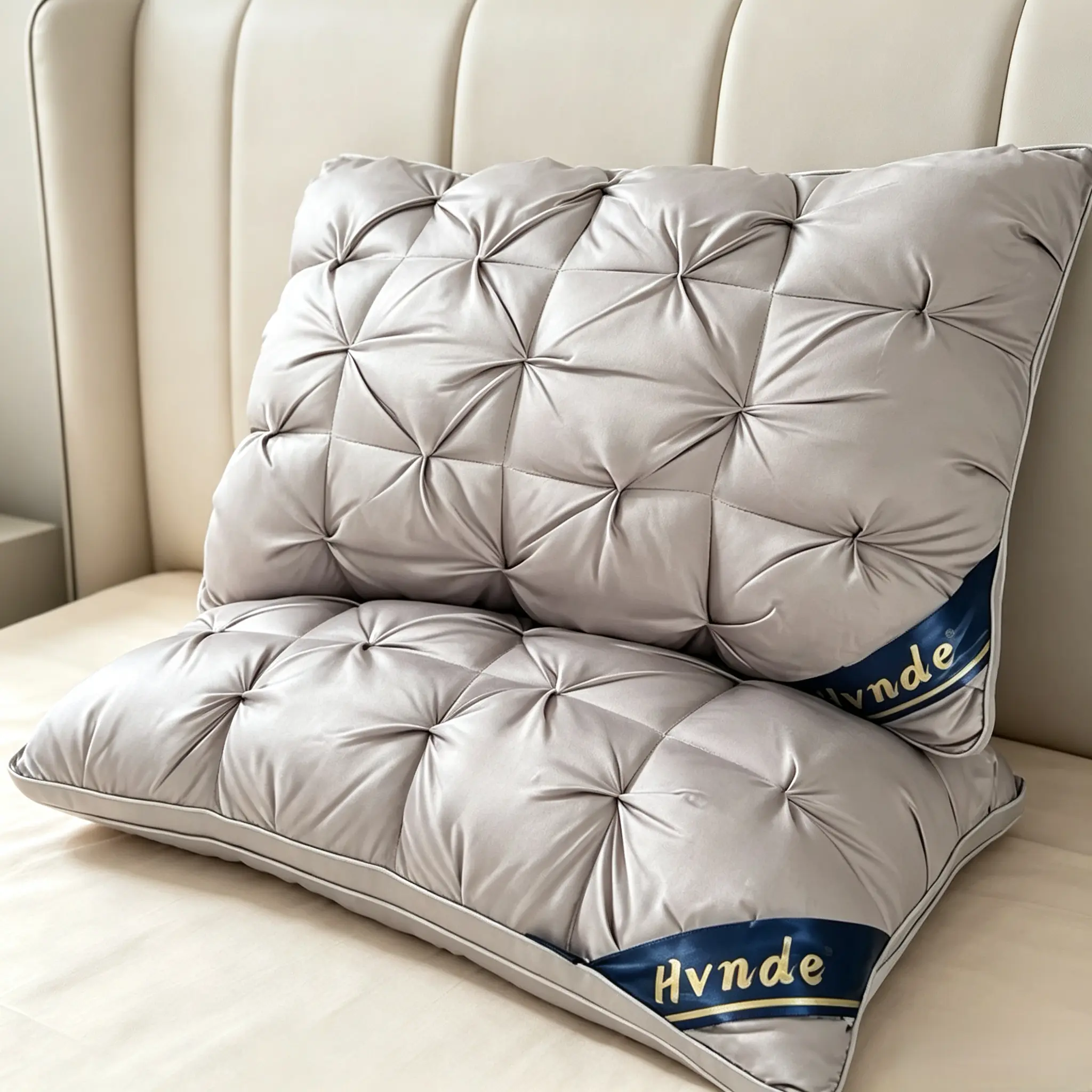 5-Star Home-Hotel Quality Rectangular Bed Pillows, Ultra-Fluffy Breathable Polyester Fiber Down Alternative Filling, Buy 1 Get 1 Free, Deep Sleep Neck Support, Non-Collapse High Core, All-Season, Machine Washable, Ideal for Home or Gifting