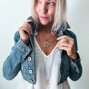 Peace & Love Star and Bird Original Lite Necklace Wings Cross Pendant