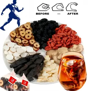 Formula Ginseng Five Treasure Tea，40cups（200g）, Chinese Kidney Tea , Natural Herbal Ingredients for Kidney Traditional Bever Organic  Beverage detox cleanse   Christmas Thanksgiving Value Pack Filled with Tea Healthy