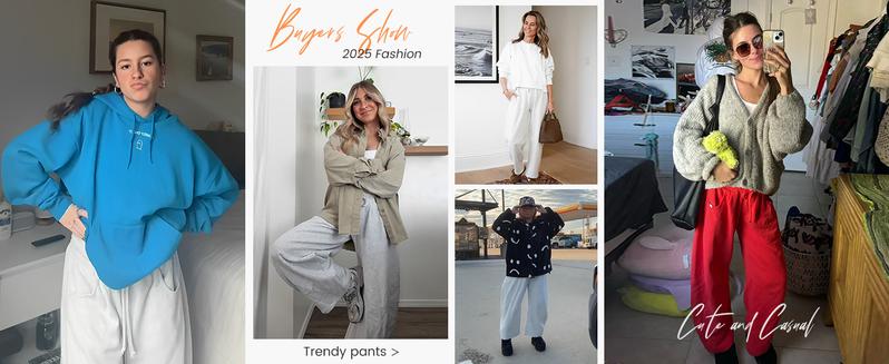 Tanming Women's Barrel Leg Pants Basic or Fleece Lined Elasticated Waist and Soft Wide Leg Pants with Pockets Casual All-Season Sweatpants Tanming Women's Barrel Leg Pants Basic or Fleece Lined Elasticated Waist and Soft Wide Leg Pants with Pockets Casual All-Season Sweatpants