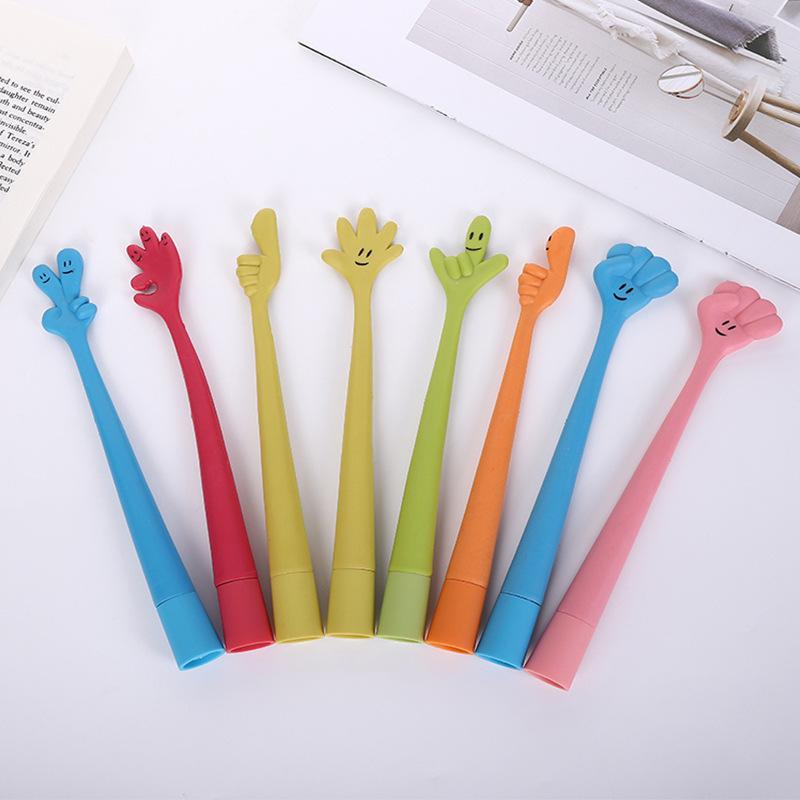 MUNBYN  10Pcs Silicone Cartoon Ballpoint Pens Assorted Amusing Student Writing Pens Bendable Novelty Stationery Gift for Office and School Use