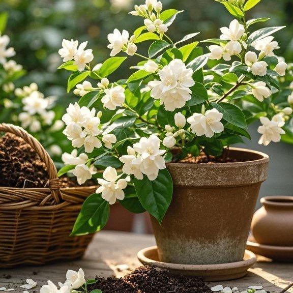 50+ Climbing Jasmine Flower Seeds Fragrant Plant for Planting Garden Home Four Seasons Evergreen Silver Jasmine Garden Balcony Climbing Flower Non-GMO