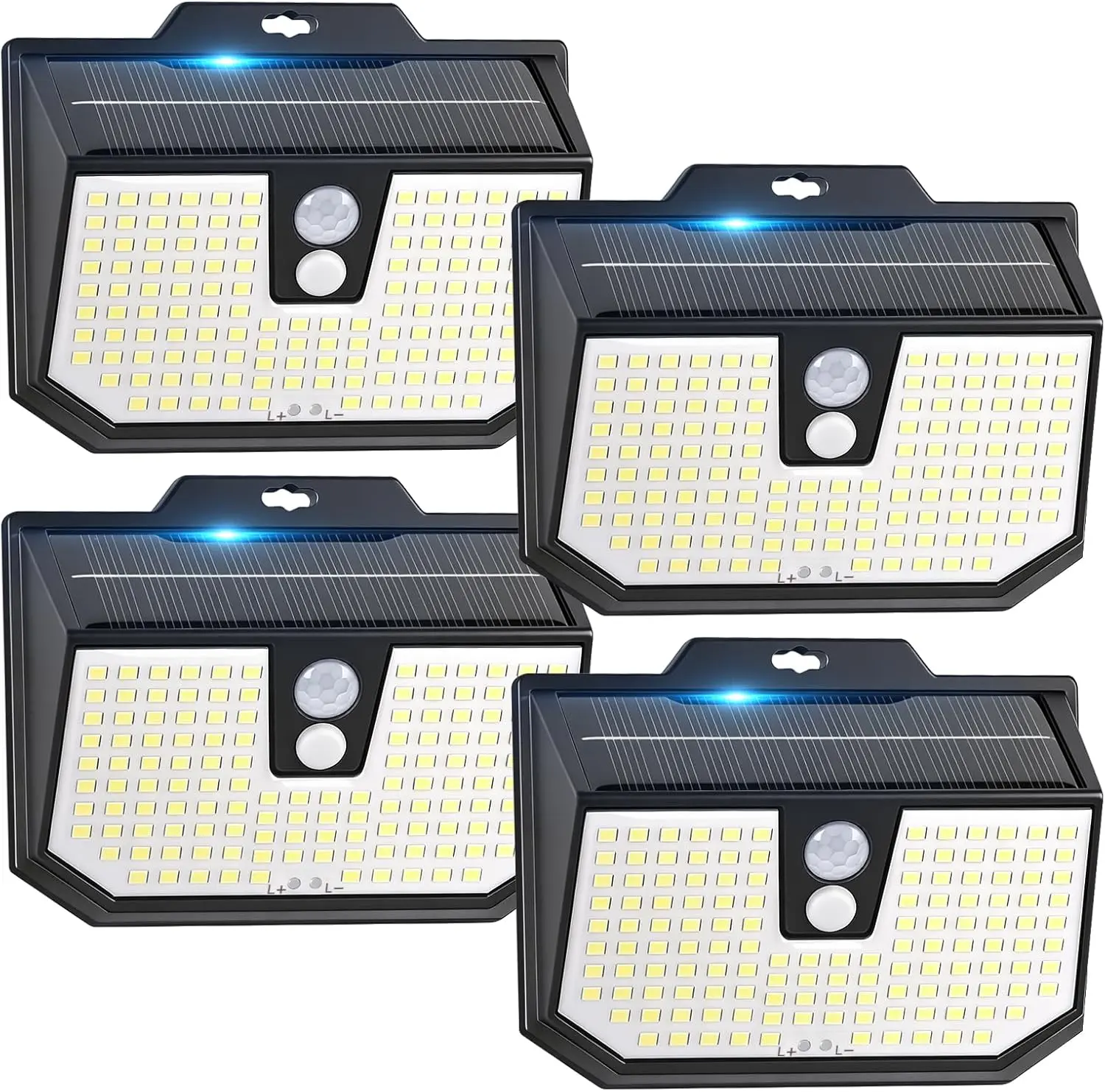 MATULSA Solar Motion Sensor Fence Light, Energy Saving IP65 Waterproof Solar Power Wall Lights, Solar Security Wall Lights for Outside, House, Walking Dog, Step, Deck, Garage, 2/4/8/12/16pcs Available