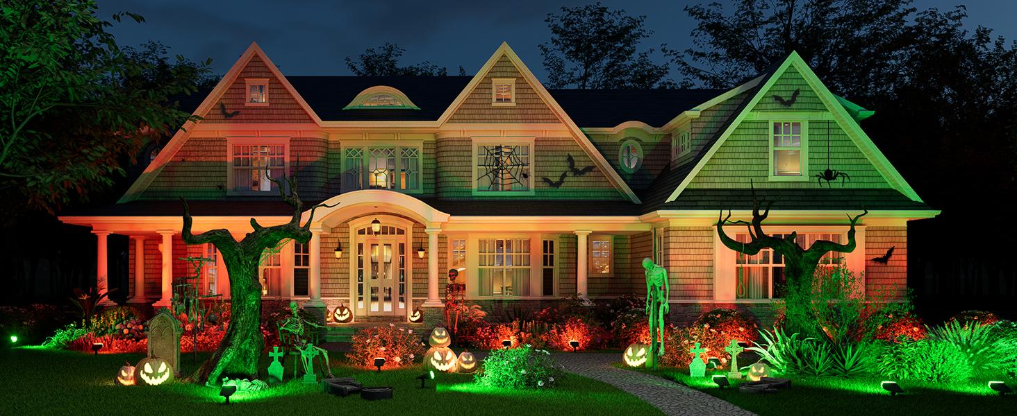 Linkind Smart Solar Lights SL5C Solar Spotlight Color Changing Spot Lights 2 Pack APP Control, Voice Control, Landscape Lighting, Outdoor, IP67 Waterproof, for Yard Garden Pathway