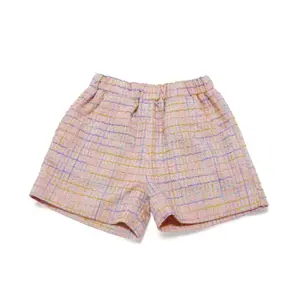 Pink Tweed Shorts