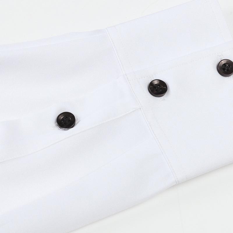 Men's anti-wrinkle stretch business casual shirt - long sleeve single button - suitable for business casual, weddings, offices - machine washable all year round shirt