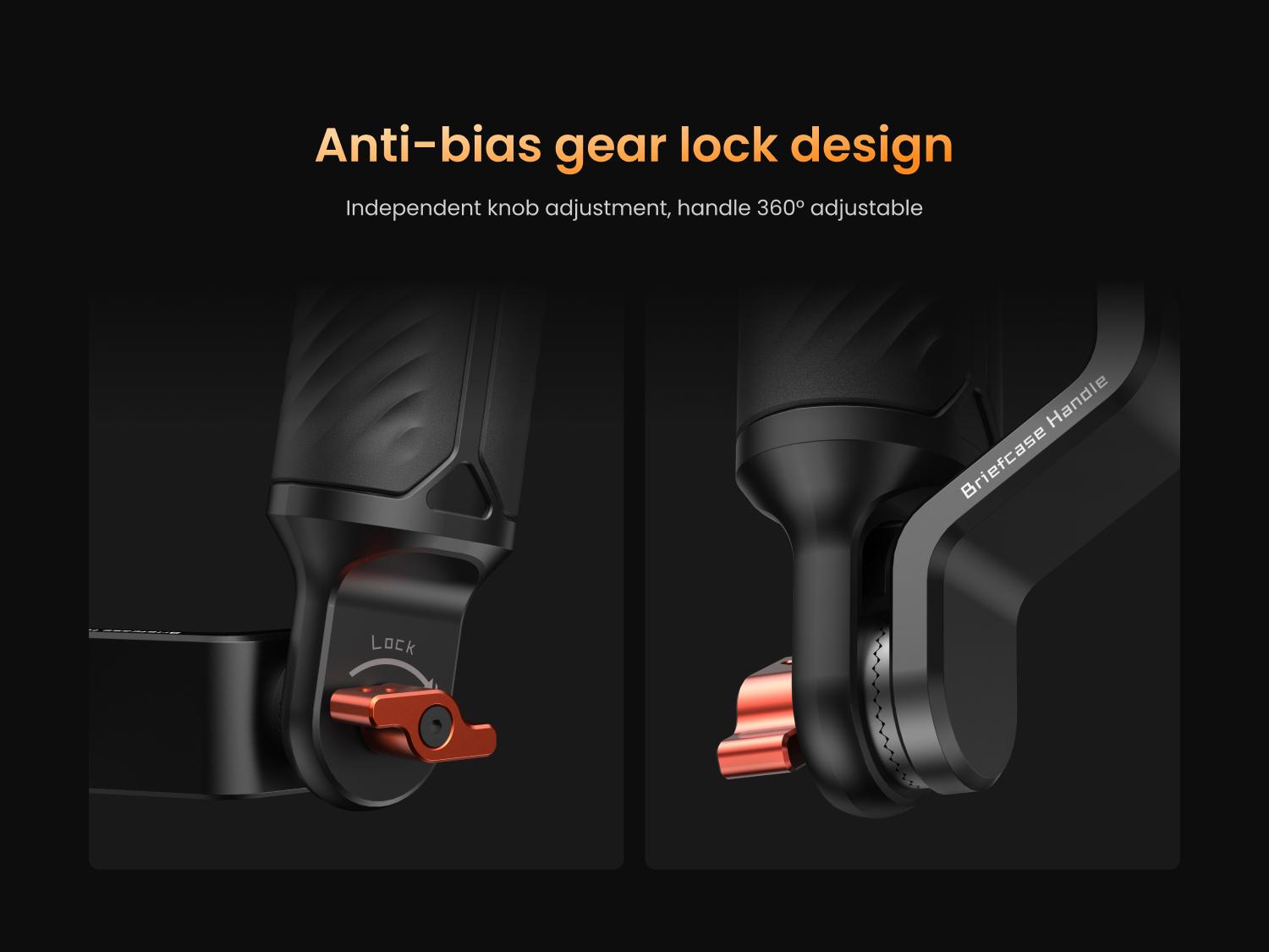 hohem Adjustable Sling Handgrip for hohem iSteady MT2, M6 Gimbal, Gimbal Sling Handle with Built-in Wrench, Multiple Threaded Holes, hohem Briefcase Handle for Low Angle Shooting Aluminum Handgrip for Camera Gimbal