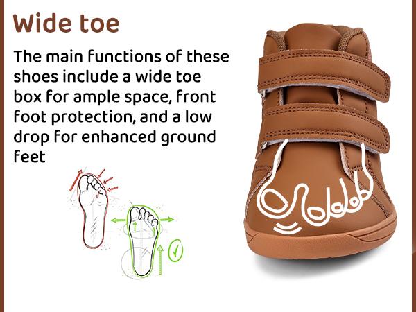 WateLves Toddler Little Kids Wide Barefoot Shoes Boys Girls Winter High Top Minimalist Sneakers Ankle Boots Leather Uniform Dress Shoes Naturally Splay WateLves Toddler Little Kids Wide Barefoot Shoes Boys Girls Winter High Top Minimalist Sneakers Ankle Boots Leather Uniform Dress Shoes Naturally Splay