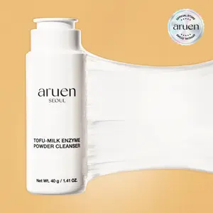 [Aruen Official] Tofu Collagen Boosting Marshmallow Enzyme Powder Cleanser - Fermented Soy Milk + Collagen + Hyaluronic Acid - Korean Pore Tightening, Gentle Exfoliating & Deep Cleansing Powder Face Wash (1.41 oz | 40g)