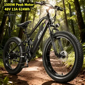 [1 Year Warranty]ZNH Electric Bicycle for Adults,1000W,48V 13Ah Battery, 26MPH Electric Bike, 26*4 Inch Fat Tire E-bike,UL 2849 summerwins
