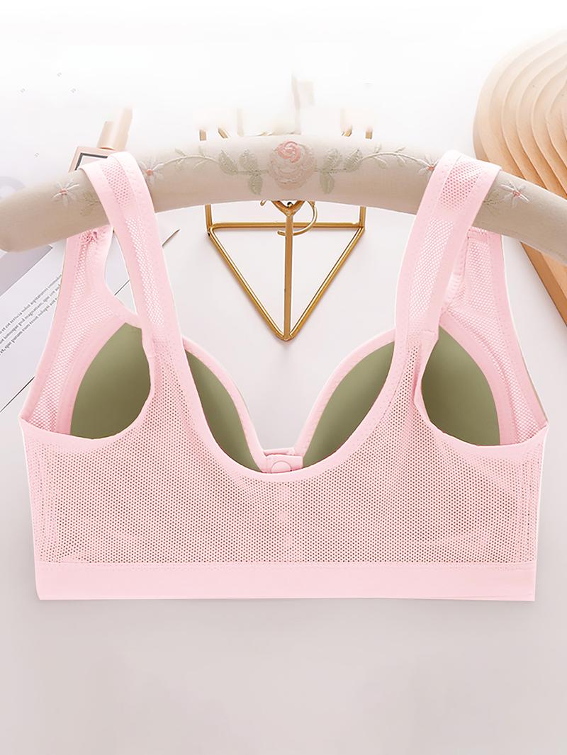 1/3/6PCS Women's Push-Up Jacquard Bra Front Closure Bras Posture Full Coverage Underwire Unlined Seamless Bra for Daily Wear All Seasons, Push bra,Womenswear, Unlined Bra, Wireless Underwear Bras