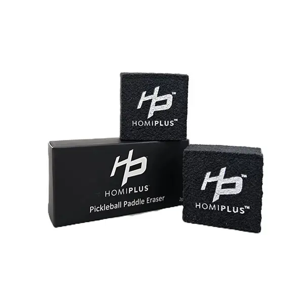 HomiPlus 2-Pack Pickleball Paddle Eraser - Compact, Easy Grip Hold, Carbon-Safe Erase Tool for Carbon Fiber Dirt, Scuff Marks, Residue, Rubber Paddle Maintenance (2-Piece Sets Included)