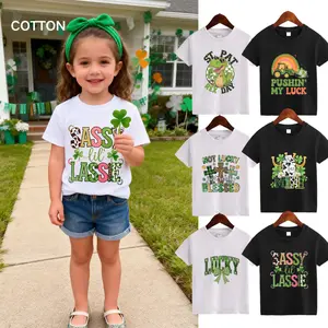 St Patricks Day Kids T-Shirt Boys Girls Funny Saint Patricks Day T-Shirts Short Sleeve Tops Cotton Summer Tee 2-10T