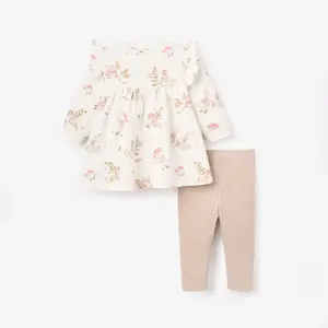 Magical Mouse Print Organic Fleece Dress + Legging Set