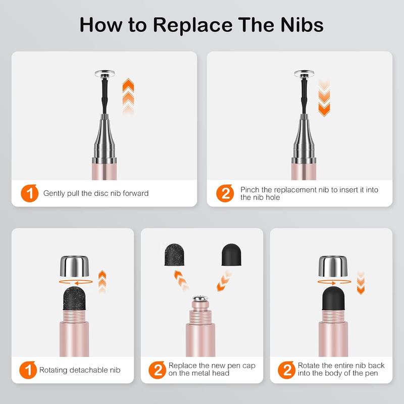 3-Pack Tablets Stylus Pen for All Touchscreen with Precision Disc Tip, 2-in-1 Universal Stylus Compatible with Android, iOS, and Phone– Perfect for Writing, Drawing, and Note-Taking