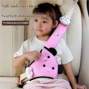 Child Car Seat Belt Restraints, Anti-Choke Neck & Shoulder Protector Set for Cars — Universal Fit for Backseat Babies, Adjustable Safety Device