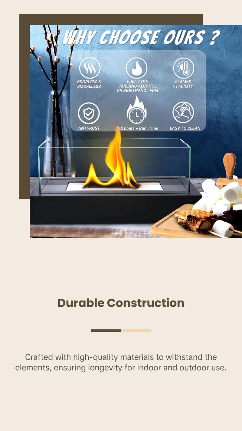 Tabletop Fire Pit with Charcuterie Boards - Smores Maker Kit Indoor & Outdoor, #FallFreshness, Engagement Gifts for Couples, Gifts Ideals for Wedding, Housewarming, White Elephant, Bridal Showers, Christmas Gift#TikTokShopHolidayHaul