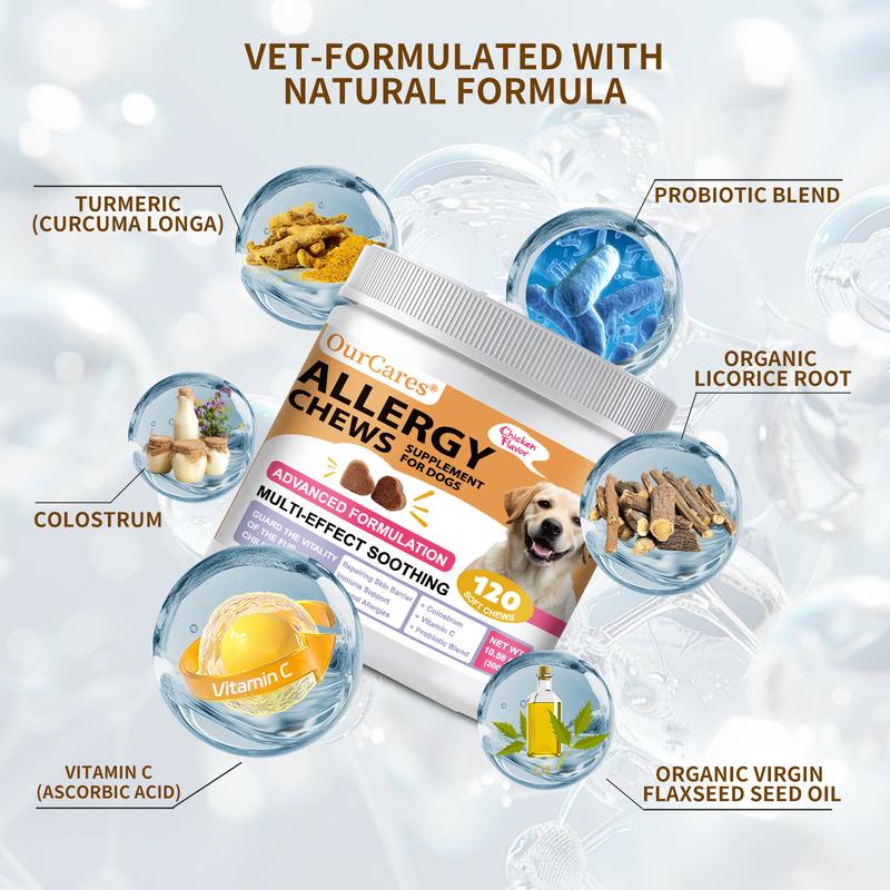 Pet Dog Allergy Chew Tablets