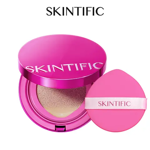 [Hydrate & Radiance] SKINTIFIC Cover Glow Perfect Pink Cushion 11g Radiant Hydrated Flawless 10 Hours Glow Perfect Skin No Dullness No Oxidation, Cruelty-Free, Black Friday Gifts, Holiday Gifts