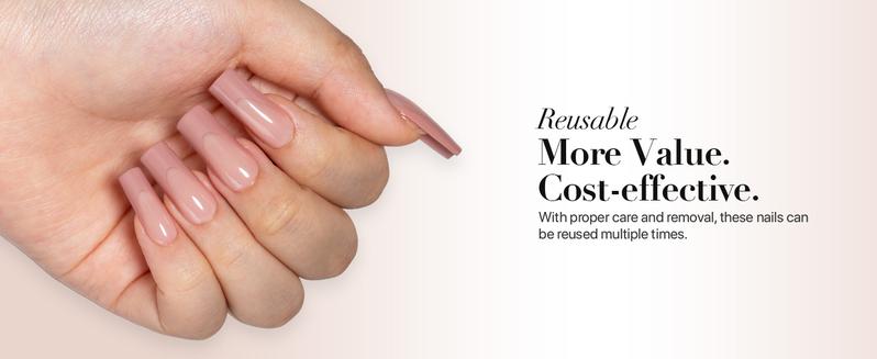 SXC Cosmetics X-Pro Tips French Tip Press On Nails, Skin Tone Series Starter Kit for DIY Nail Art Nail Polish Polish Gel Extension Nailcare SXC Cosmetics X-Pro Tips French Tip Press On Nails, Skin Tone Series Starter Kit for DIY Nail Art Nail Polish Polish Gel Extension Nailcare