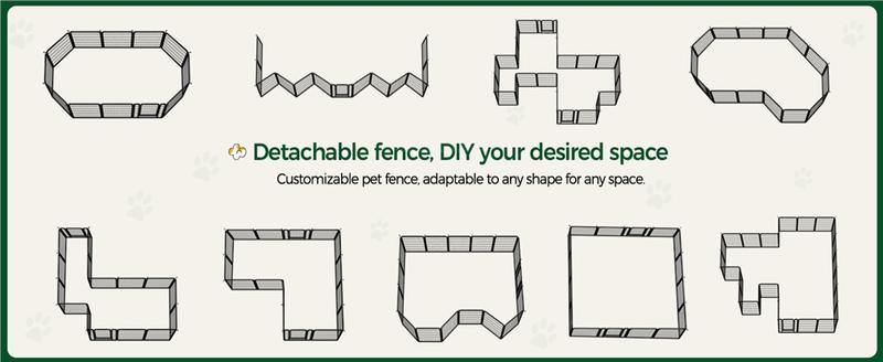 【Valentine Gift】Yaheetech Dog Playpen 6/8/12/16 Panels Metal Pet Playpen, Outdoor Indoor Dog Exercise Barrier Fence, 24/32/40/47 inch 【Valentine Gift】Yaheetech Dog Playpen 6/8/12/16 Panels Metal Pet Playpen, Outdoor Indoor Dog Exercise Barrier Fence, 24/32/40/47 inch