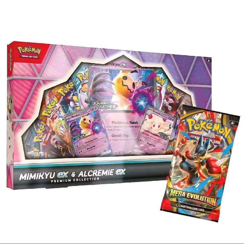 Pokemon TCG: Mimikyu  ex & Alcremie ex Premium Collection - 10 Packs, Promo Cards