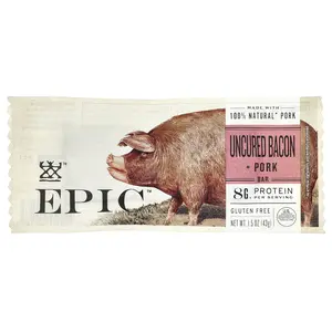 Epic Bar Uncured Bacon + Pork Bar, 1.5 oz (43 g)