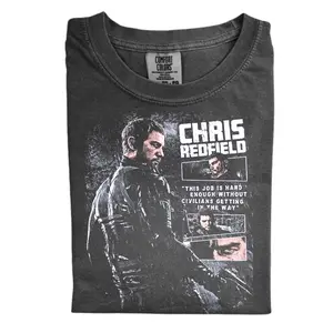 The Chris Redfield Resident Evil Comfort Color Shirt, Survival Horror Shirt, Retro Resident Evil Gaming Shirt, Gift for Men, Gift for Women, Crew Neck T-shirt, Trending T-shirt