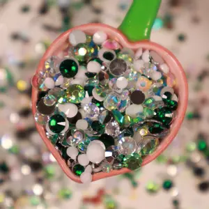 Frosted Evergreen Rhinestone Mix