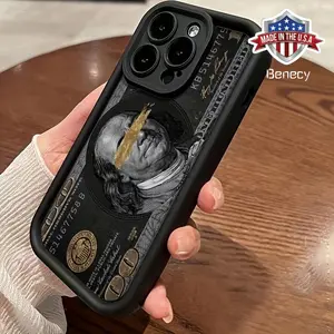 Money Trendy Luxury Pattern Case for iPhone 16 15 14 Pro Max 13 12 11 XR XS E Plus Shockproof Full Camera Protection Durable slim Silicone Cover