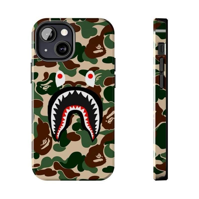 Shark Camo Collage Phone Case, Camo Shark For  iPhone 17 16 15 14 13 12 11 X XS Pro Max, Army Phone Case, The Rookie TV Series Movie  Inspired by the act
