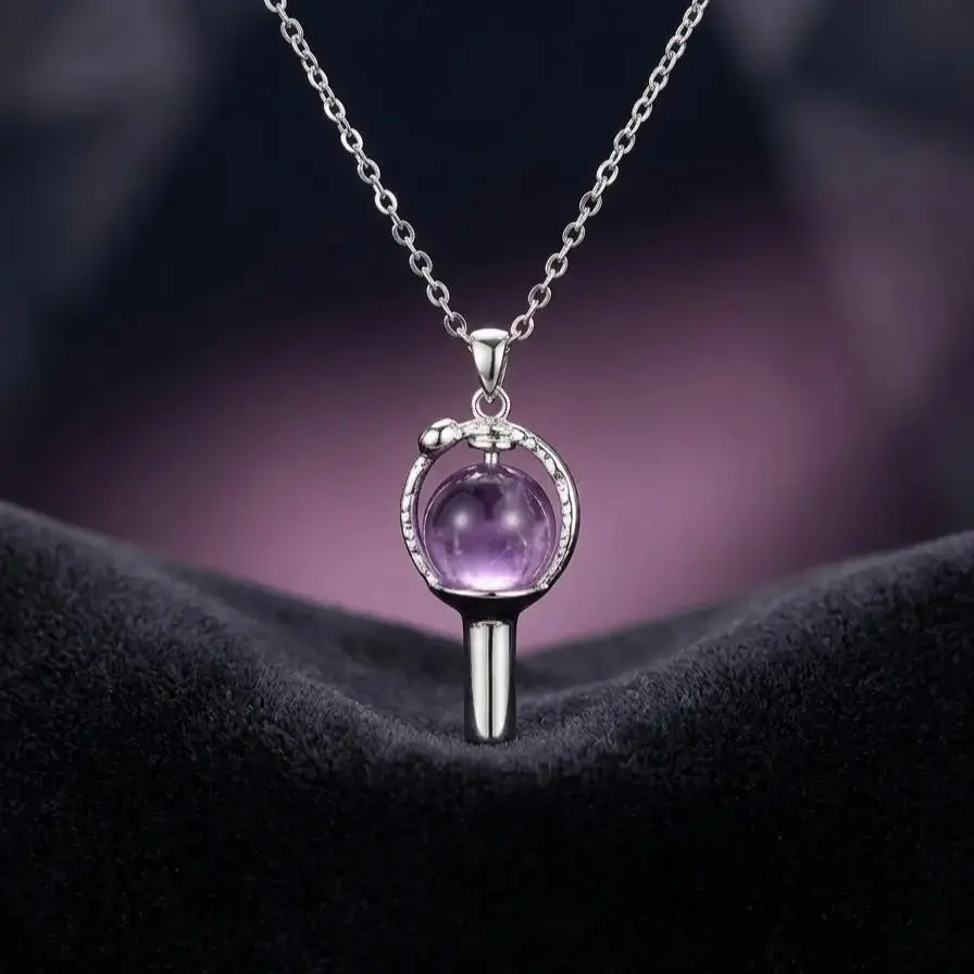 KPop Light Stick Pendant Necklace –  Jewelry, ARMY Inspired Choker, Cute Collarbone Chain Gift，Cute Collarbone Chain,collar de inspiración army, encantadora cadena de clavícula,Kpop Anime Collection Creative Jewelry,A charming necklaces for women.