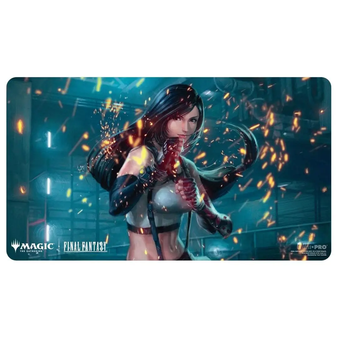 Officially Licensed Ultra PRO Final Fantasy x Universes Beyond Tifa Martial Artist Fabric Desktop Mousepad - 24in x 13.5in, Durable and Stylish, Exclusive Artwork, Non-Slip Rubber Backing for Magic: The Gathering, 24 Inches X 13.5 Inches