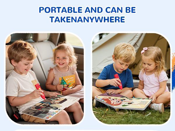 KOKODI Talking Pen Toy, Interactive Book Set, Learning Talking Pen with Recording Capability and Puzzle Games, Birthday Gift, Interactive Books for Encouraging Expression