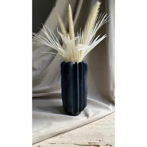 Black Concrete Vase